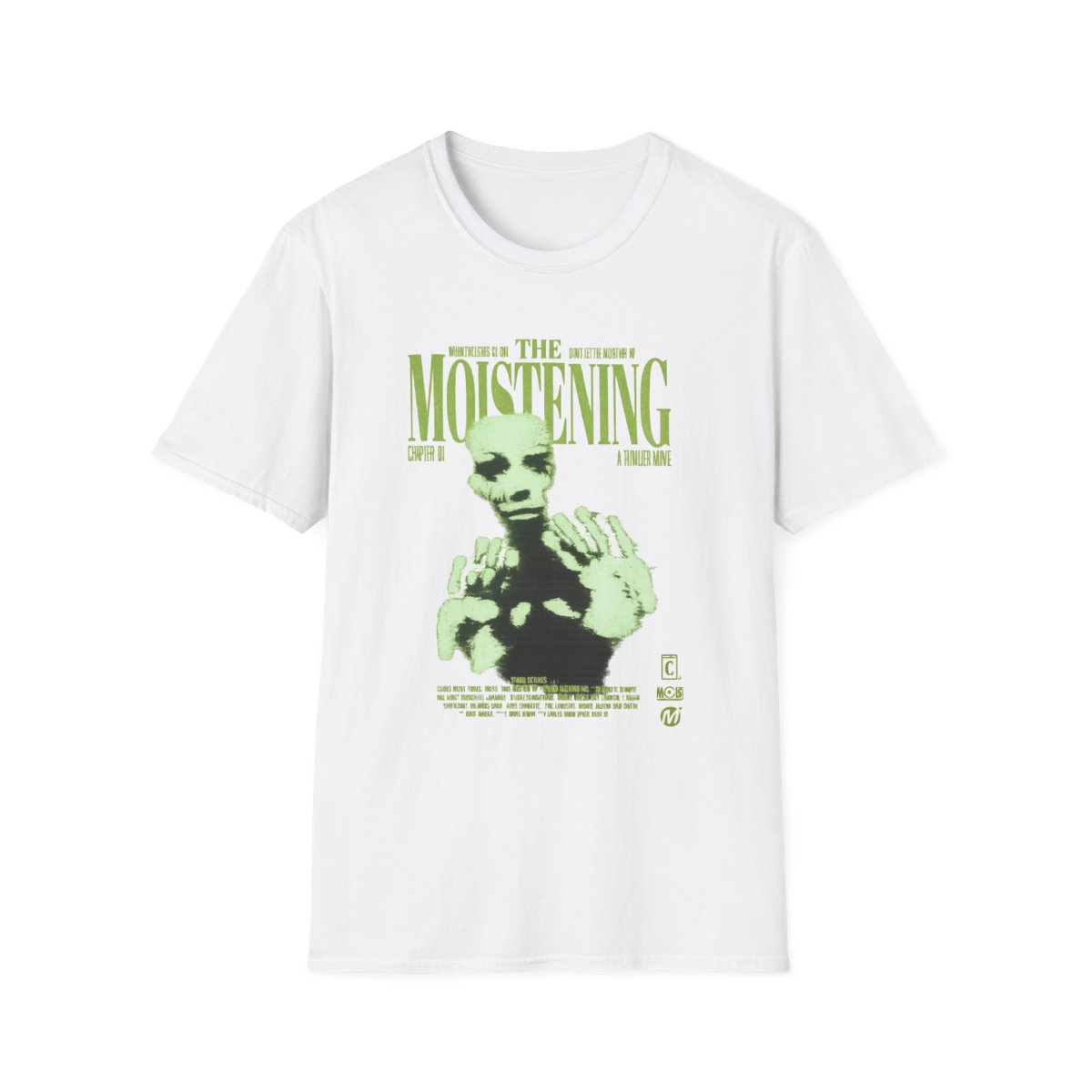 The Moistening alien movie poster T-Shirt | retro sci-fi graphic tee | Cr1TiKaL | MoistCr1TiKaL