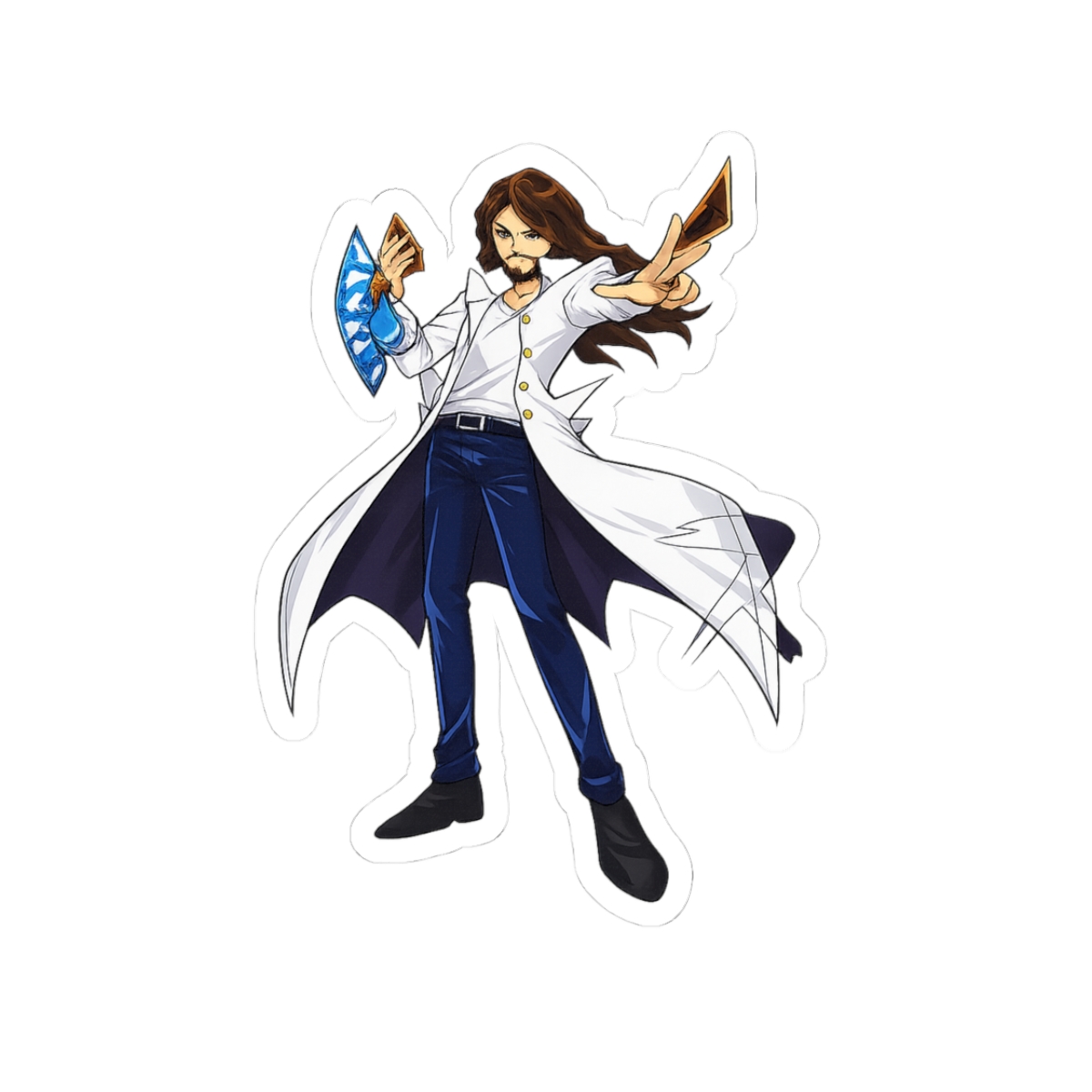 Wizard Duel Sticker | Kiss-Cut Character Sticker, Mage with Spell Cards | Cr1TiKaL | MoistCr1TiKaL