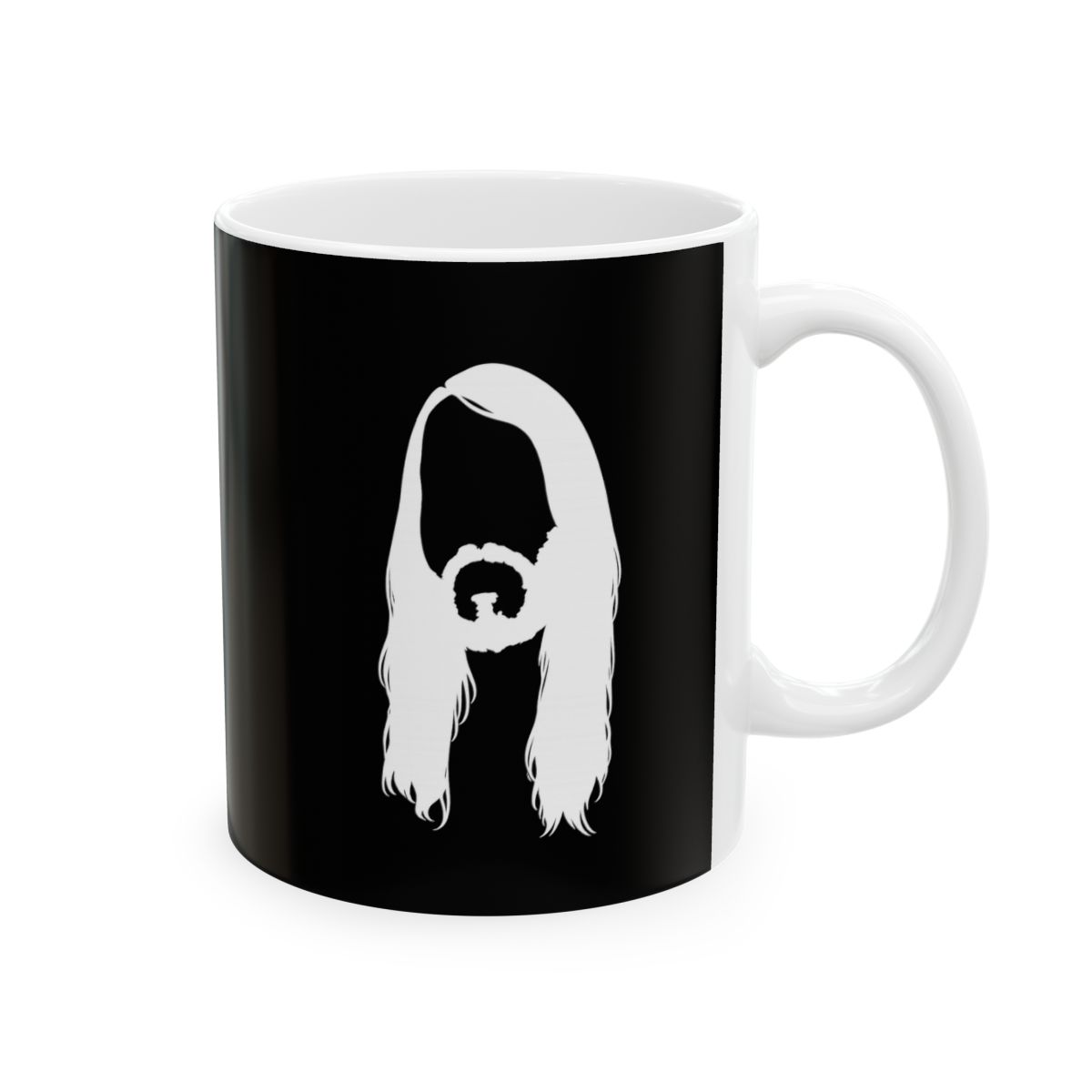 Black Minimalist Ceramic Mug | Glossy Coffee Cup | Cr1TiKaL | MoistCr1TiKaL