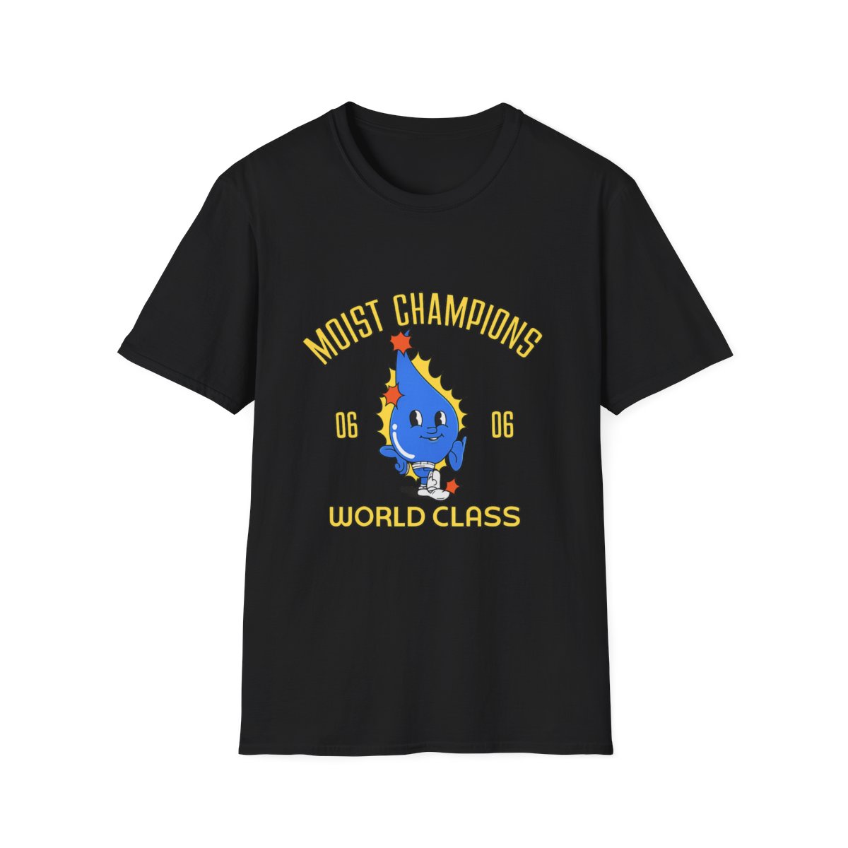 Moist Champions blue drop character T-Shirt | playful sports team tee | Cr1TiKaL | MoistCr1TiKaL