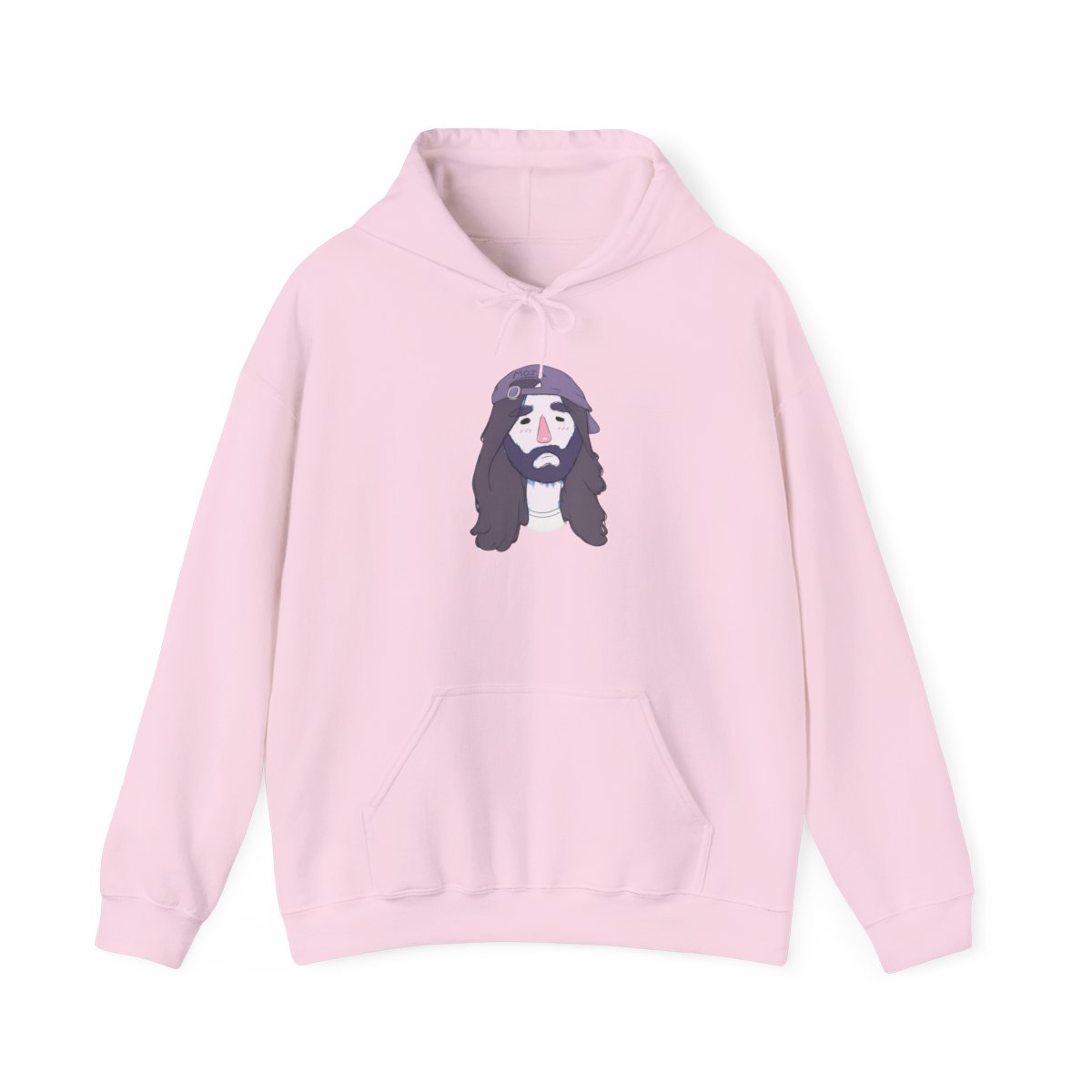 Long-Haired Bearded Face hoodie | Graphic Hooded Sweatshirt | Cr1TiKaL | MoistCr1TiKaL - alternate angle 5, merchandise